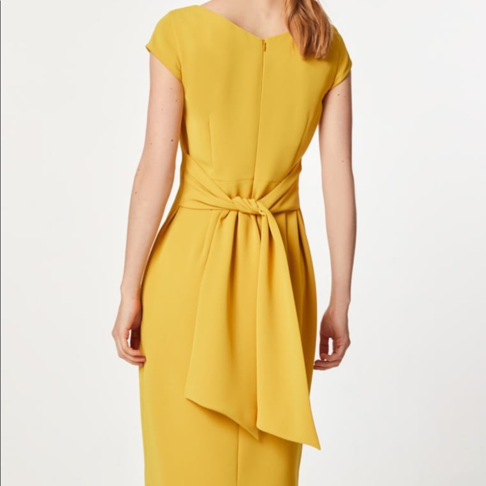 Hallhuber mustard yellow dress